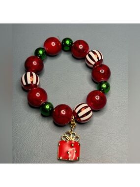 Handmade Holiday Beaded Bracelet